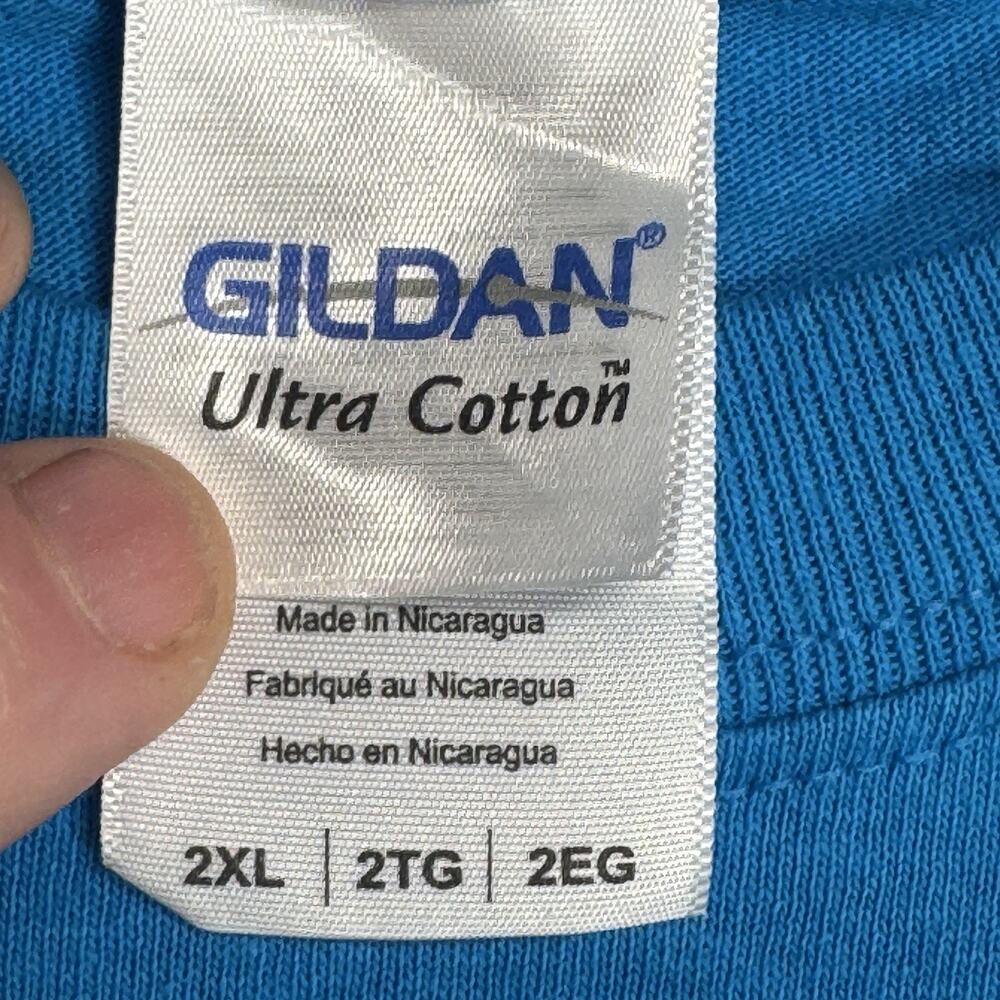 Vintage Gildan Rum Bum Beach Bar T-Shirt 2XL Men's Blue - Horseshoe Bay, Bermuda - Picture 5 of 6